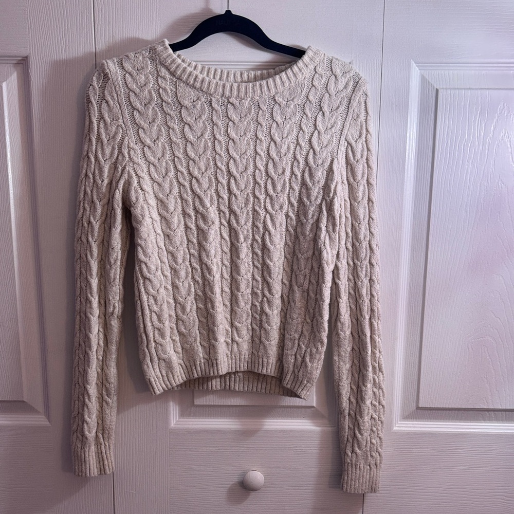 Cable Knit Cream Sweater